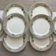 8 grandes assiettes plates en faïence de gien