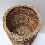 High basket 55cm round rattan old