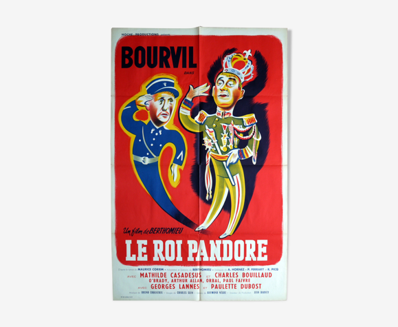Affiche cinéma originale "Le roi Pandore" Bourvil