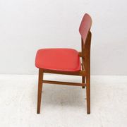 Mid-century colour chair, vintage wooden accent seating, 1960s