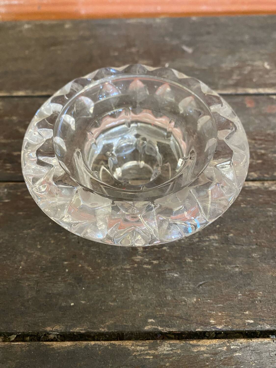 Série 4 bougeoirs anciens luminarc verre moulé années 70 vintage