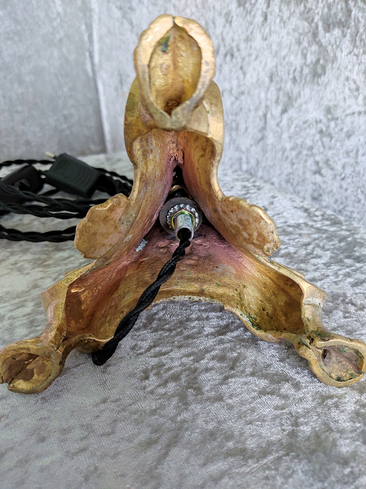 Bronze lamp and petticoats