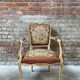 French Armchair with Floral Tapestry