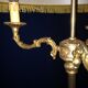 Bronze tripod lamppost