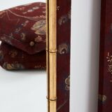 Large pair of 19th century gilded wood mirrors in bamboo and silk style