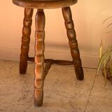 Wooden stool tripod vintage
