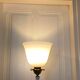 Lampadaire vintage art déco opaline et bronze