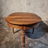 Antique folding demi-lune table, dining table, console.