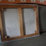 Oil on canvas street in the village of Cotignac (Provence)