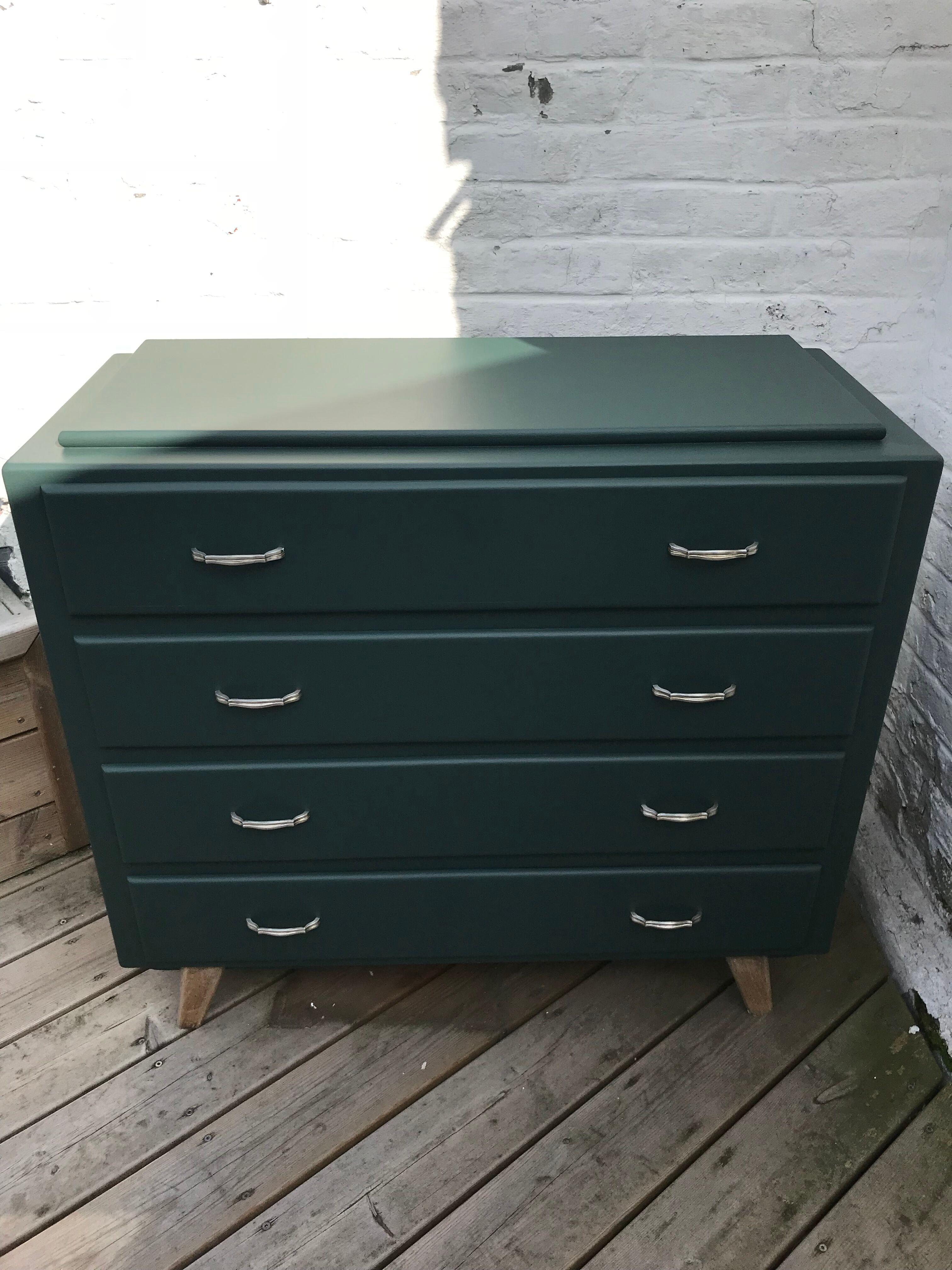 Dark green vintage dresser