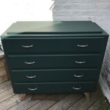 Commode vintage vert foncé