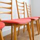 Suite de 4 chaises vintage 1960s