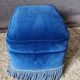 Vintage blue pouf