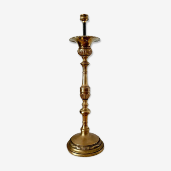 Old brass lamp foot candle holder
