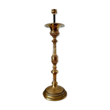 Pied de lampe en laiton ancien bougeoir