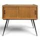 Modernist sideboard with 2 doors in oak veneer.