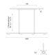 Suspension LED 180cm Baltensweiler Noir