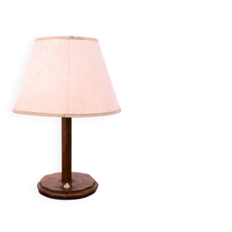 Lampe de table en bois avec abat-jour