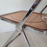 3 Plia chairs, designer Giancarlo Piretti for Anonima Castelli
