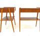 Set of 2 Scandinavian teak bedside tables, Carlström, Sweden, 1960