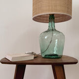 Lampe dame jeanne et rabane