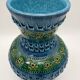 Aldo Londi vase, Rimini Blue, blue-green glazed ceramic, Bitossi, 1960