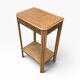 Art Deco console in raw wood with floral decoration, renovated 1930.