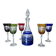 Service cristal couleur "Cristalleries de Lorraine" carafe et 5 verres