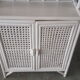 White rattan library.
