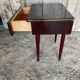 Antique Nightstand Lacquered Wood Drawer Mid-Century Vintage