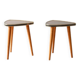 Pair of vintage Scandinavian stools in laminate