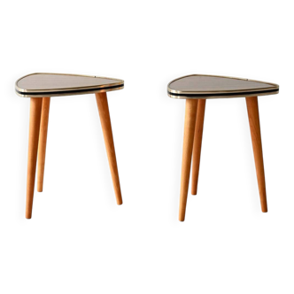 Paire de tabourets scandinaves vintage en stratifié