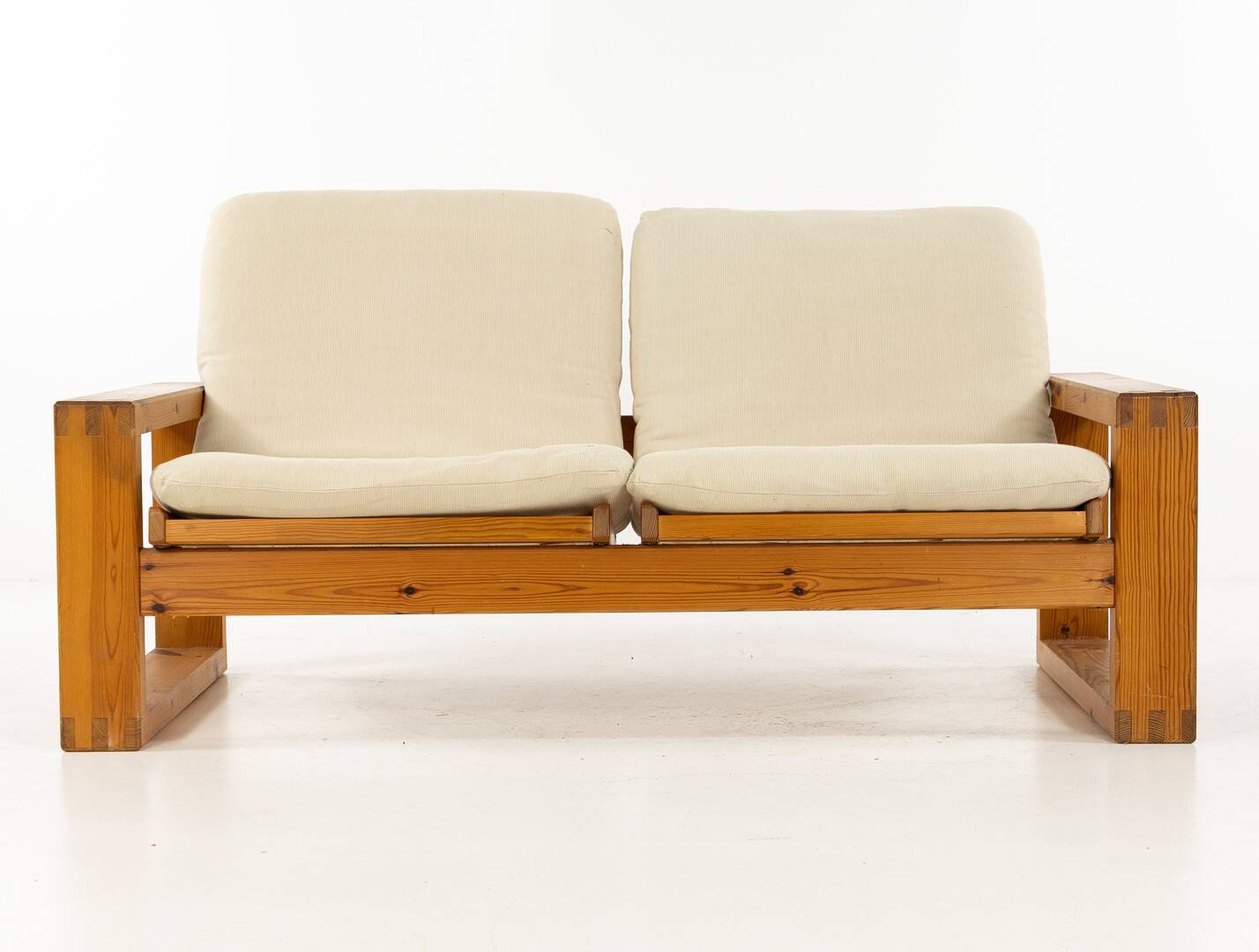 Yngve ekström. two-seater canapé, in pine.