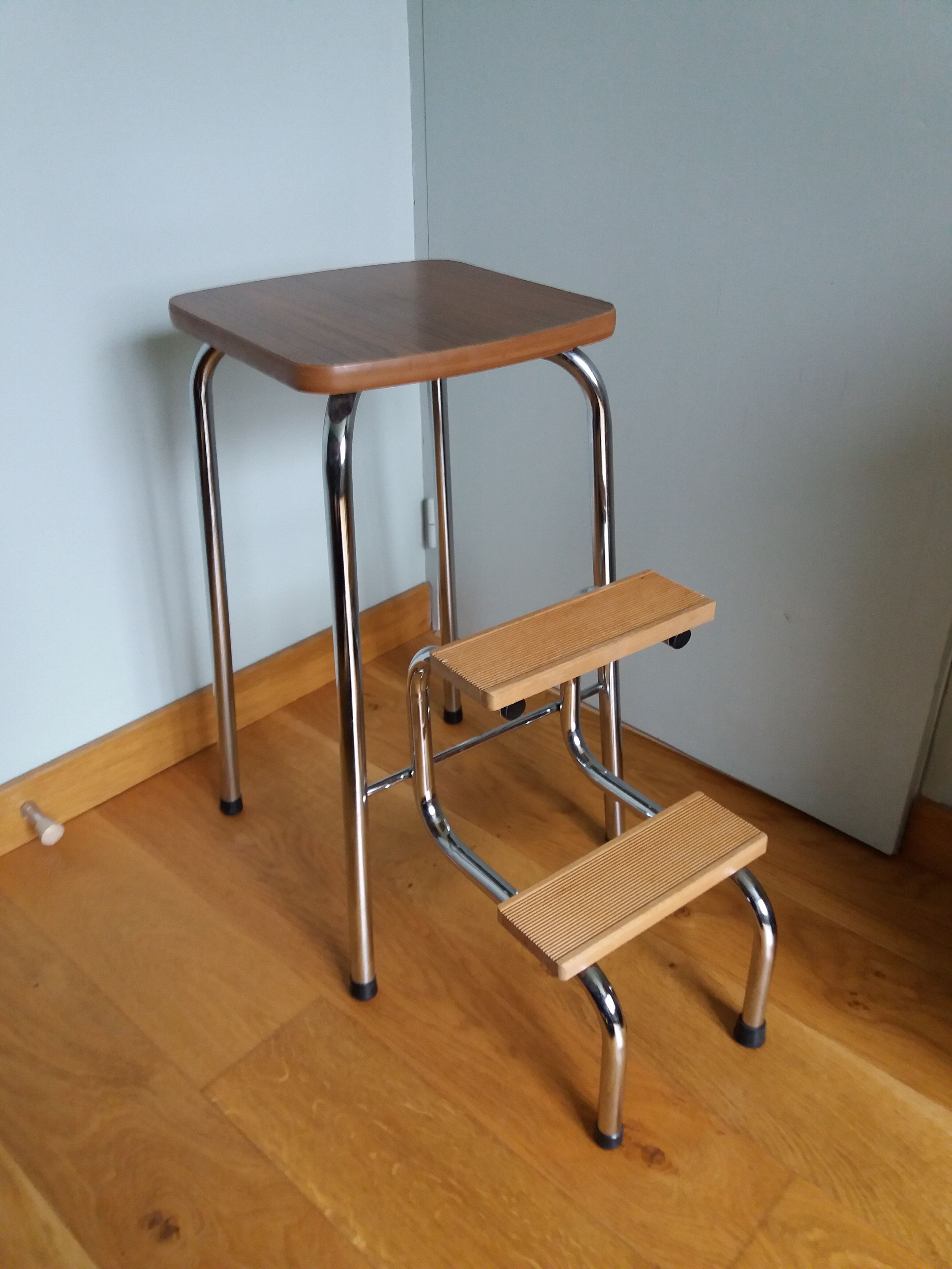Walking step ladder stool