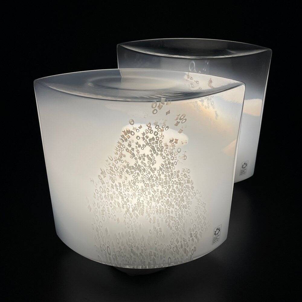 Idra table lamps in Murano glass by Rosanna Toso for Leucos, Italy, 1980s, set of 2