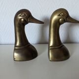 brass duck-shaped bookends