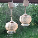 Amber glass suspensions 1970 lot of 2