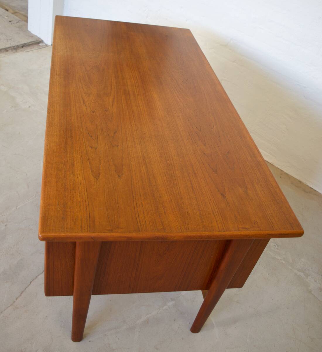 FM60 Executive Desk in Teak by Kai Kristiansen for Feldballes Møbelfabrik, 1960s