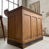 Early 20th century oak trade counter