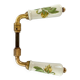 Poignées de porte en porcelaine fleurs jaunes
