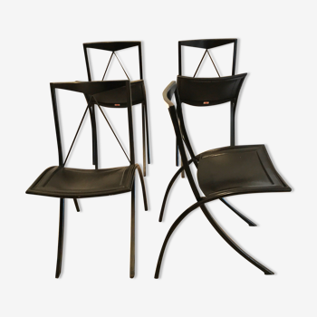 Cattelan Italia chaises en cuir 1980