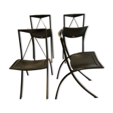 Cattelan Italia chaises en cuir 1980