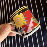 Set of 4 coffee cups memphis 80s fujimori kato kogei