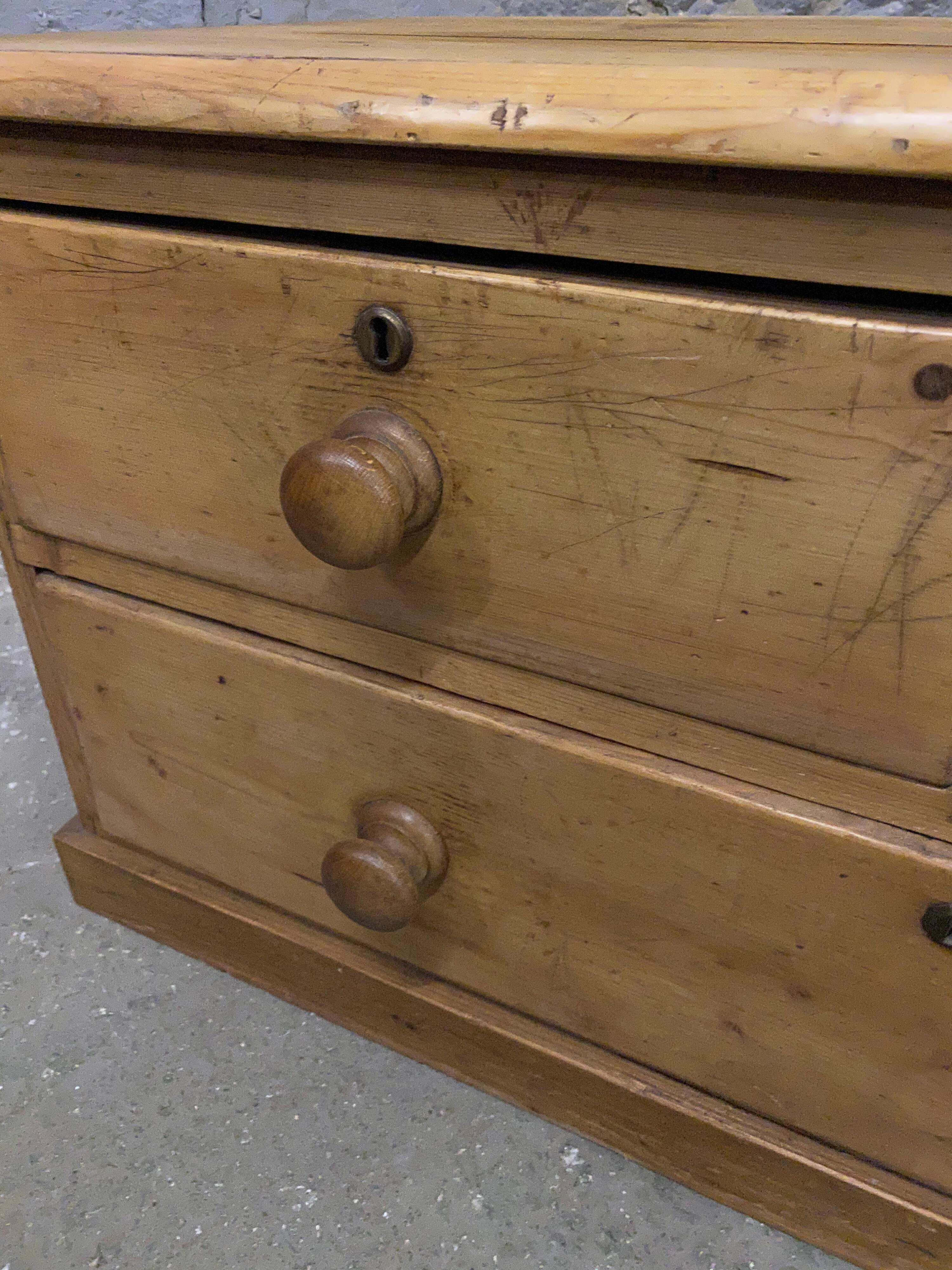 Old dresser with wooden drawers