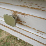 Side table 1900s restyled patinated gray