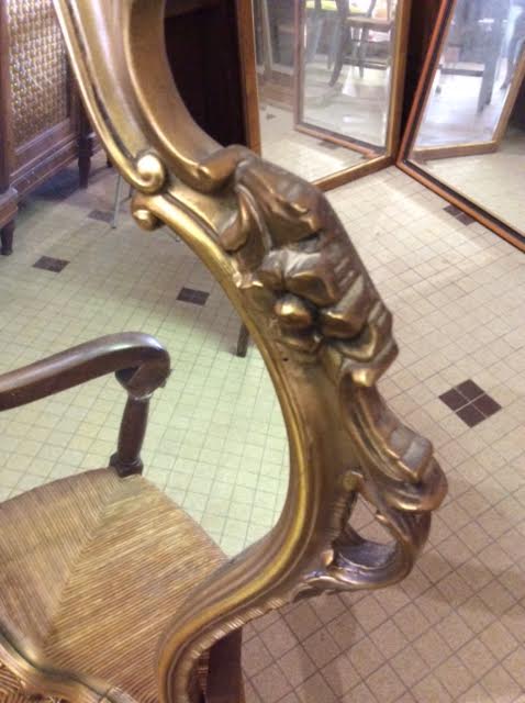 Golden rocaille mirror