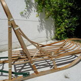 Wooden dog sledding