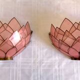 Mother-of-pearl lotus wall lamps