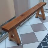 Solid wood bench