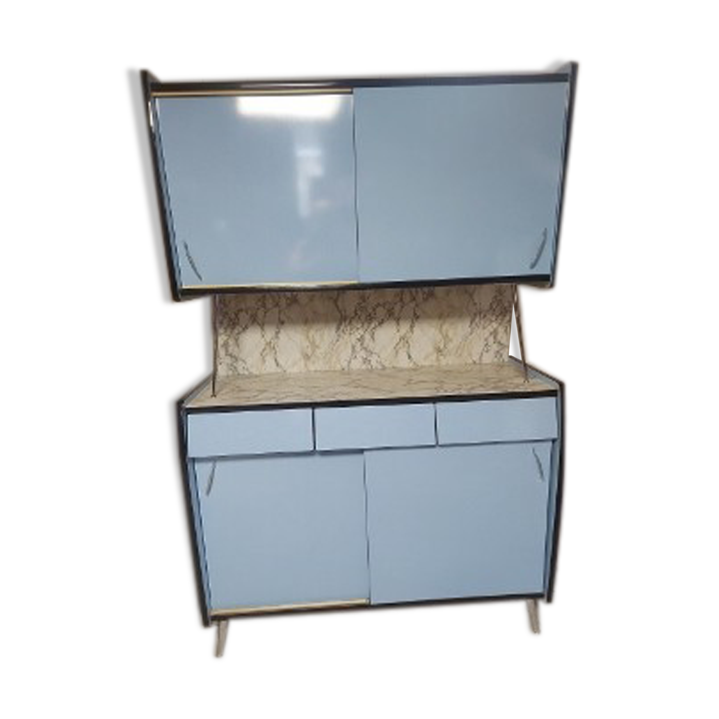 Kitchen buffet - 1960s - Blue Formica